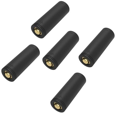 18650 to 21700 Battery Adapter, Converter Adapter for 21700 Flashlight Cases with Metal Contacts 18650 Sleeve Batteries Protective 21700 Battery Adaptor Holder Accessories (5 Battery Converters)