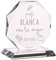 Wanapix | Trofeo Personalizado con Nombre y Texto | Cristal Grabado (Escala de Grises) | Premio Personalizado | Octogonal 10 cm | Incluye Estuche para Guardar | Mejor Profe