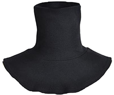 Faux col roulé Dickey de couleur unie - Col roulé amovible - Demi-col amovible - Demi-chemises en coton blanc pour femme - Haut à volants - Revers plissé vintage et élégant
