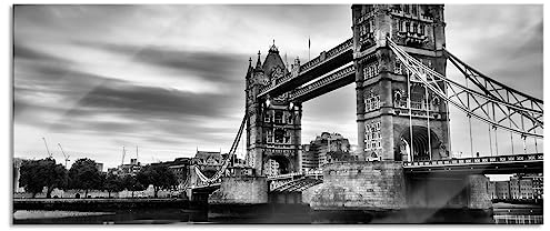 Pixxprint Glasbild Panorama, Wandbild aus Echtglas, London, 120x50 cm, inkl. Aufhängung und Abstandshalter