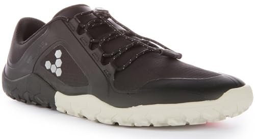 VIVOBAREFOOT Primus Trail III All Weather FG, Damenschuh mit barfußfester Bodensohle, schwarz/weiß, 38 EU
