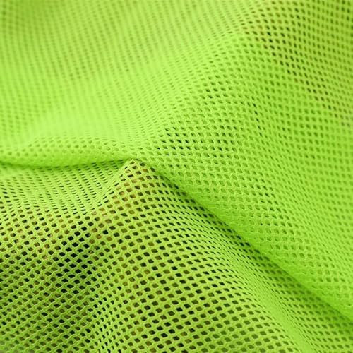 Tela de malla transpirable para sofá, cortina de gasa, camisetas, ropa deportiva, funda de asiento, bolsas de zapatos deportivos (verde fluorescente)