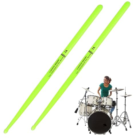 Baguettes phosphorescentes - batterie lumineuses fluorescentes - Baguettes lumineuses douces et légères dans le noir pour batteurs adultes. Tioheam