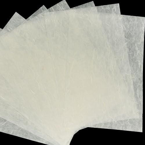 Mulberry Paper Sheets Washi Paper Rice Paper for Decoupage: 50 Sheets A4 Rice Paper for Decoupage Printing Art Crafts DIY Gift Wrap