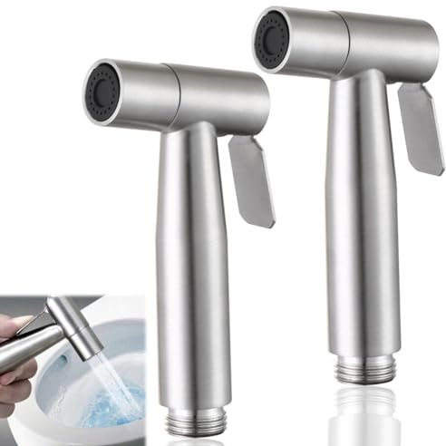 Paquete de 2 bidé de ducha de mano, rociador de inodoro, spray de limpieza de baño, grifo de inodoro, grifo de bidé de inodoro, rociador de bidé de mano, rociador de cocina de baño de ducha