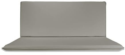 Il Tuo Artigiano Design Cojín impermeable para balancín de jardín de 3 plazas – Colchón para balancín de jardín, fabricado en Italia, resistente a los rayos UV (3 plazas, 135 x 55 cm, gris)