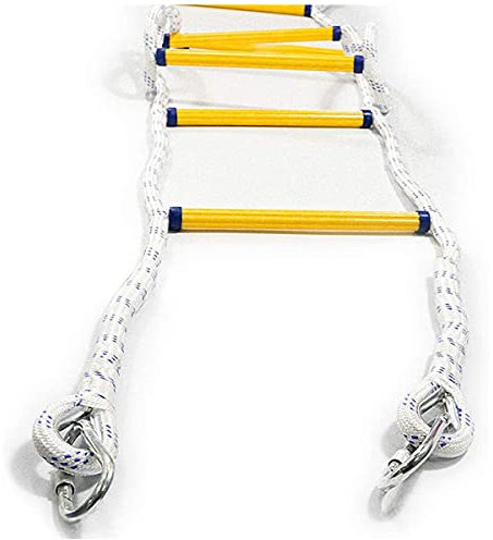 AiQima Rope Ladder,Fire Escape Ladder Soft Ladder Adult Rope Ladder 3M 5M 8M 10M 15M 20M for Windows and Balcony Home/a/3M