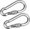 M6-M12 Heavy Duty Alloy Steel Locking Carabiner, Durable Snap Hook with Nut Gauge for Indoor/Outdoor, Camping, Fishing, Keychains, Hiking, Dog Leash (5, M10)
