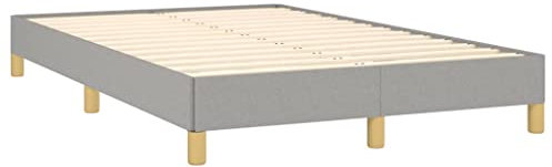 vidaXL Cadre de lit sans Matelas Gris Clair 120x190 cm Tissu