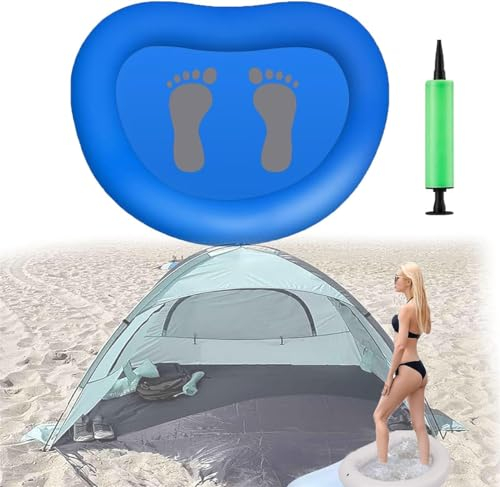 Inflatable Foot Bath for Beach - 2024 New Beach Foot Wash,Inflatable Foot Bath to Remove Sand,Inflatable Pool Foot Bath Basin with Pump,Portable Foot Soaking Bath Basin for Pool Entry Ladder (Blue)