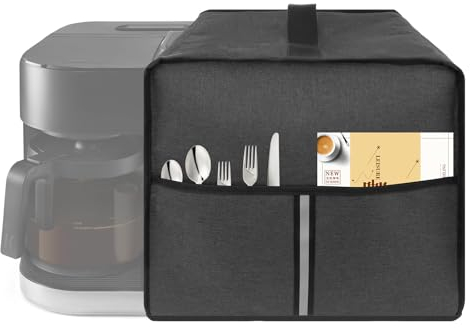 Kingshion Universal Coffee Maker Cover - Compatible with Keurig K-Duo/K-Elite, Hamilton Beach 2-Way 12-Cup, Drip Coffee Machines & Single-Serve Brewers, Protective Dust Cover for Machine & Accessories