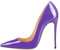 Generisch 12 cm/4,72 Zoll Damen spitzschuh Mode Lackleder Stiletto high Heels große größe Pumps Damen high Heels sexy Pole Dancer Stripper Heel Stiletto Party