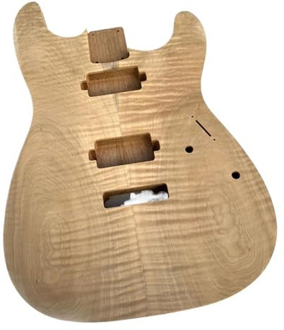 gitarrenkorpus Unlackierter E-Gitarrenkorpus Aus Erle Mit Geflammter Ahorndecke