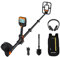LOLARAN Metalldetektor für Erwachsene - Wiederaufladbarer Akku, faltbar, wasserdichte Suchspule, inklusive Schaufel, Rucksack, Kopfhörer, professionelles Design mit blau beleuchtetem LCD, Orange