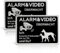 2 carteles de videovigilancia, advertencia de perro, 30 x 20 cm, aluminio, señal de advertencia de videovigilancia, propiedad privada, señal de advertencia exterior, pegatinas de videovigilancia