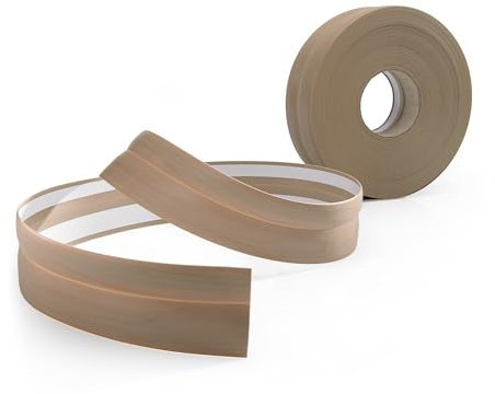 Quest Weichsockelleiste Selbstklebend 32 mm x 23 mm - PVC Sockelleiste, Abschlussleiste - Knickleiste für Innenbereich, Wand, Boden - Flexibel, Dicht, Dekorativ (Esche, 5m)