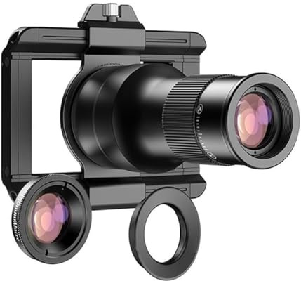 TM6X 2 in 1 Telephoto Macro Lens 50mm Macro Lens with 6x Telephoto Function Applies to More Than 99% of Models (Black)