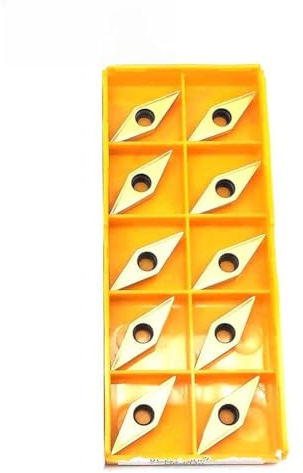 FABULETTA 10 Stück VCMT331 goldene VCMT160404 Wendeschneidplatten für Drehmaschinen, Hartmetalleinsätze