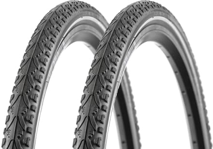 2 Stück 28 Zoll Fahrrad Reifen 28x1 5/8 Schwarz 42-622 Reflex