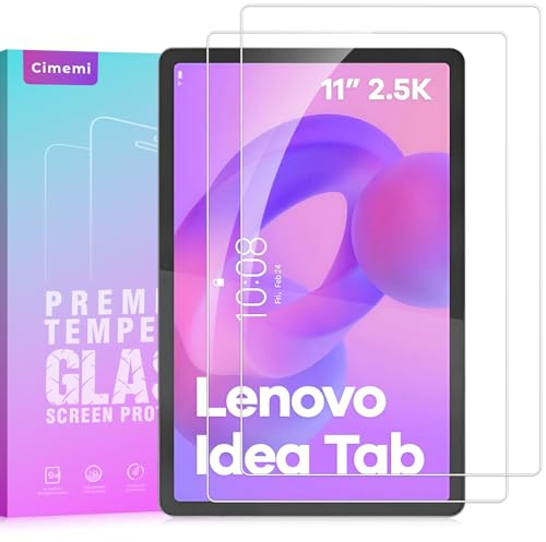 Cimemi Protector Pantalla para Lenovo Idea Tab 11 2025/ M11 2024, Pantalla de Protección de Película 2.5D, Dureza 9H, Anti Rayuras, sin Bolas [2 Piezas]