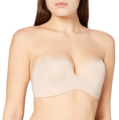 Wonderbra Damen Ultimate Strapless trägerloser BH nahtlos starker Halt Push-Up , Strapless-BHskin, 80D