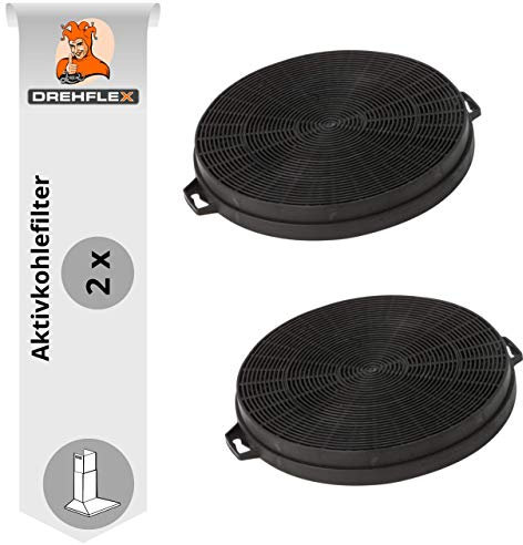 DREHFLEX - AK01-2 - 2 filtri a carbone diametro 210mm per cappa, cappa, cappa, cappa aspirante