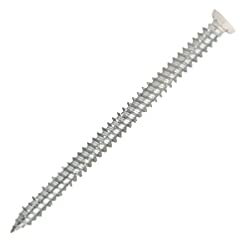 SCELL-IT, Boîte 100 Vis béton à fixation directe 7.5x102 mm, Tête fraisée blanc T30, Fixation directe dans le matériau support, Montage traversant sans tension grâce à son filetage