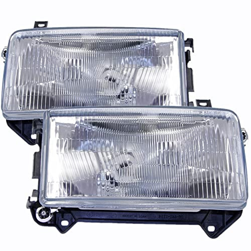 BESTPRICE 2x Hauptscheinwerfer vorne links + rechts H4 Frontscheinwerfer ohne Stellmotor, Kompatibel mit VW TRANSPORTER T4