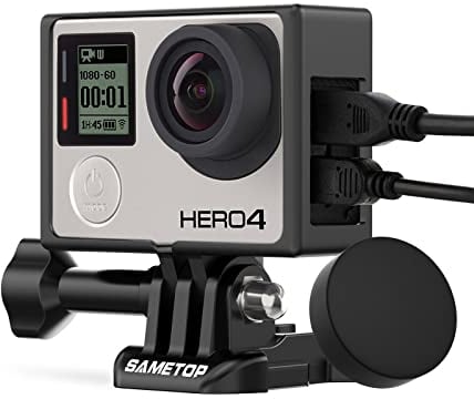 Sametop Frame Mount Housing with Lens Cover Compatible with GoPro Hero 4, Hero 3+, Hero 3 Cameras