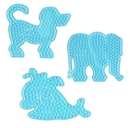 Hama Stiftplatten Set Tiere transparent für Maxi-Bügelperlen