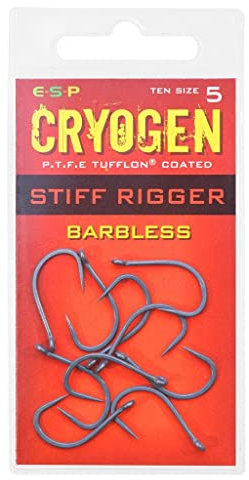 ESP Cryogen Stiff Rigger Barbless Hooks: 5
