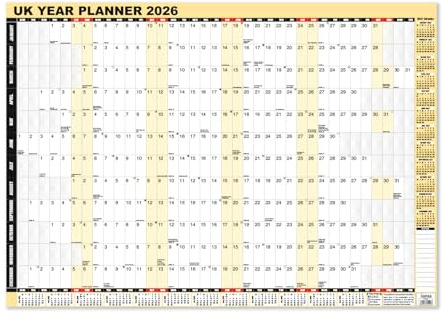 2019 Jahr Wall Planner, laminierten jährlichen Wall Planner Kalender von Arpan (A1-2019)