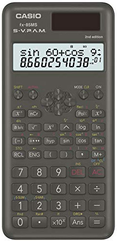 Casio FX-85MS-2 Scientific Calculator/School Calculator Two Line with 240 Functions Solar/Battery Operated
