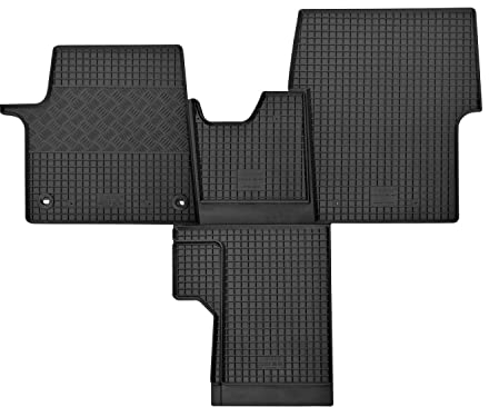 Fußmatten kompatibel mit Toyota Proace Verso 2 Sitze 2016- Gummi Auto 100% passgenaue Gummimatten Automatten Antirutsch Schwarz