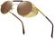 RONSOU Steampunk Stil Rund Vintage Sonnenbrillen Retro Brillen UV400 Schutz Metall Rahmen gold rahmen/braun linse