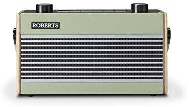 Roberts Rambler BT Retro/Digitales tragbares Bluetooth-Radio mit DAB/DAB+/FM RDS-Wellenbändern, Grün