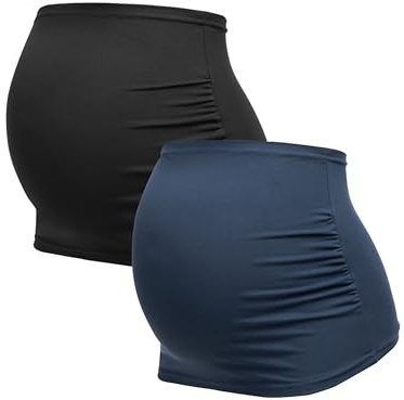 Herzmutter Banda Faja Premama - Bandas de Maternidad del Vientre - 2 Partes - algodón - Banda Abdominal de Apoyo para el Embarazo - 6000