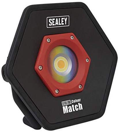 Sealey LED068 20W COB LED Lithium-ion Rechargeable Floodlight Colour Matching CRI 96