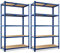 Monzana® 2X Étagères Charge Lourde Bleu 5 Niveaux 180x90x40cm Étagère métallique Max 875kg Rangement Garage Atelier