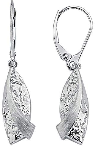 Jobo Damen-Ohrringe gehämmert hängend aus 925 Sterling Silber