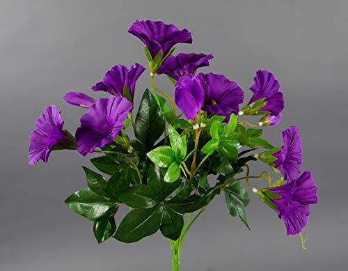 Seidenblumen Roß Petunienbusch 28cm lila -ohne Topf- ZF künstliche Pflanze künstliche Petunie Kunstblume Kunstpflanze