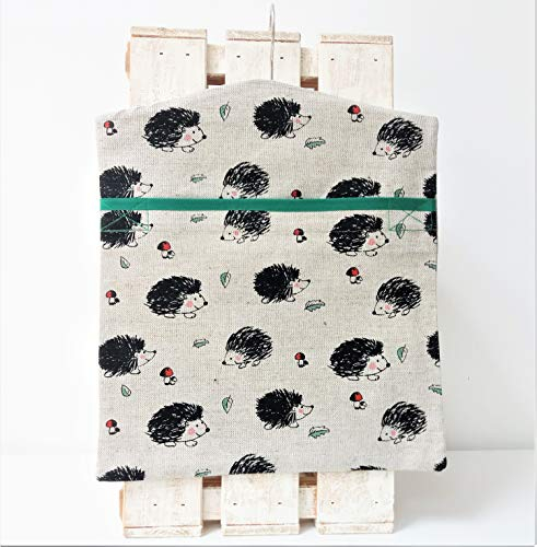 Handmade Linen Cotton Peg Bag Peg Storage Clothespin Bag Hedgehogs