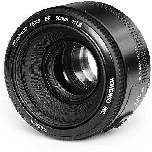 YONGNUO YN50mm F1.8 lente principal estándar de apertura grande lente de enfoque automático para Canon EF Mount Rebel DSLR cámara