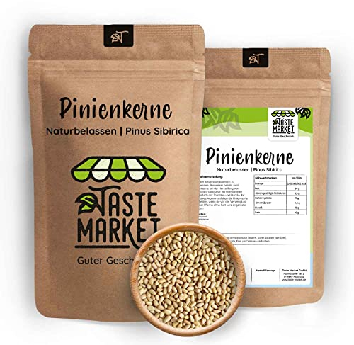Pinienkerne 500 g | unbehandelt und naturbelassen | Taste Market Qualität