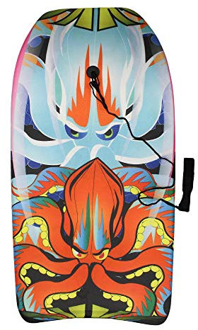 91 cm Boogie Board Bodyboard Surf Board Float Kinder / Erwachsene & Leine Plug (Octopus)