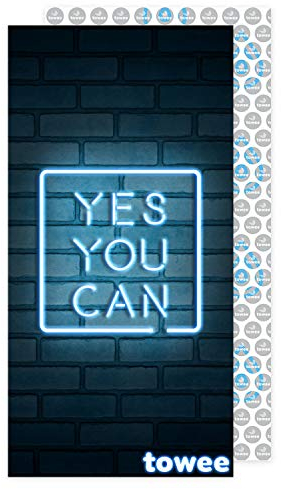 Towee schnelltrocknendes sporthandtuch, mikrofaser reisehandtuch YES You CAN, 50 x 100 cm