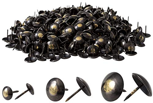 IPEA Chiodi da Tappezzeria – 500 pezzi – Bullette Borchie Decorative per Mobili Arredamento Abbigliamento – Spille Puntine in Metallo per Poltrone – Colore Bronzo e Oro – 9 x 12 mm