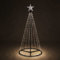 Cone Tree Light - Cool White or Multi Coloured - Christmas Decoration Perfect for Indoor or Outdoor - Light Up Star Tree Topper - Mains Powered - Varying Lights (7FT, Warm White)