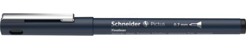 Schneider Pictus Fineliner Stift, 0,7 mm Linienbreite, Schwarz