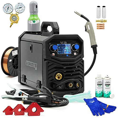 Spartus™ MIG/MAG WIG LCD Synergie 3 en 1 Soldadora inverter 200 Amp VRD FCAW